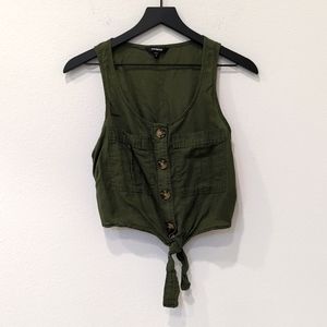 Cropped linen top Sz XS